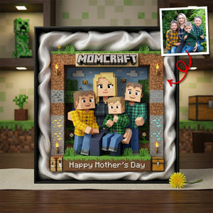 Pixel Mom & Mini Crew Acrylic Plaque - Personalized Custom Photo Gifts For Mom 02NATN310326-Homacus