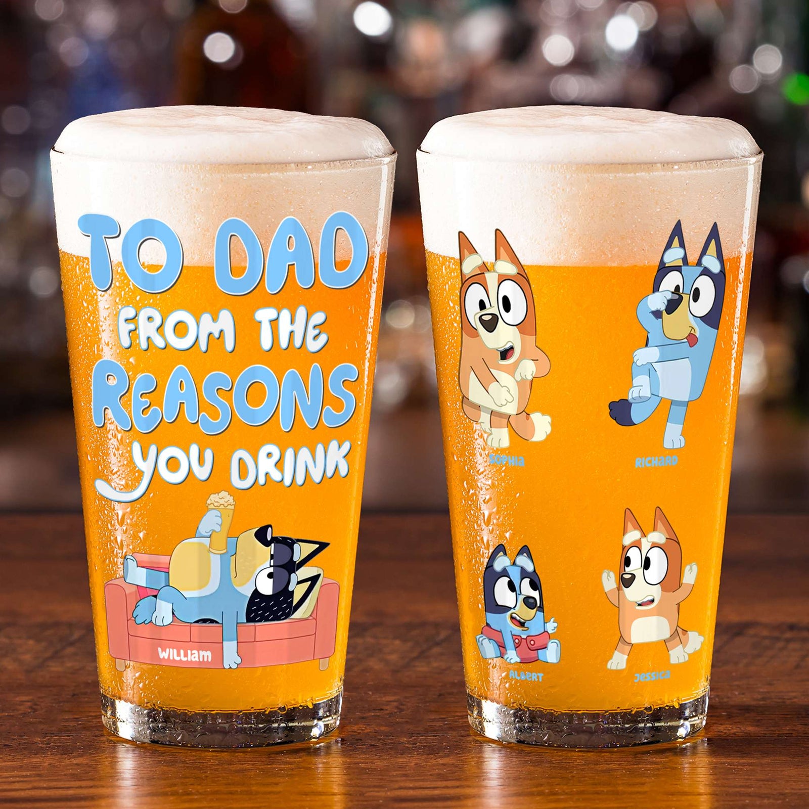 Personalized Gifts For Dad Beer Glass 03qhqn080524-Homacus