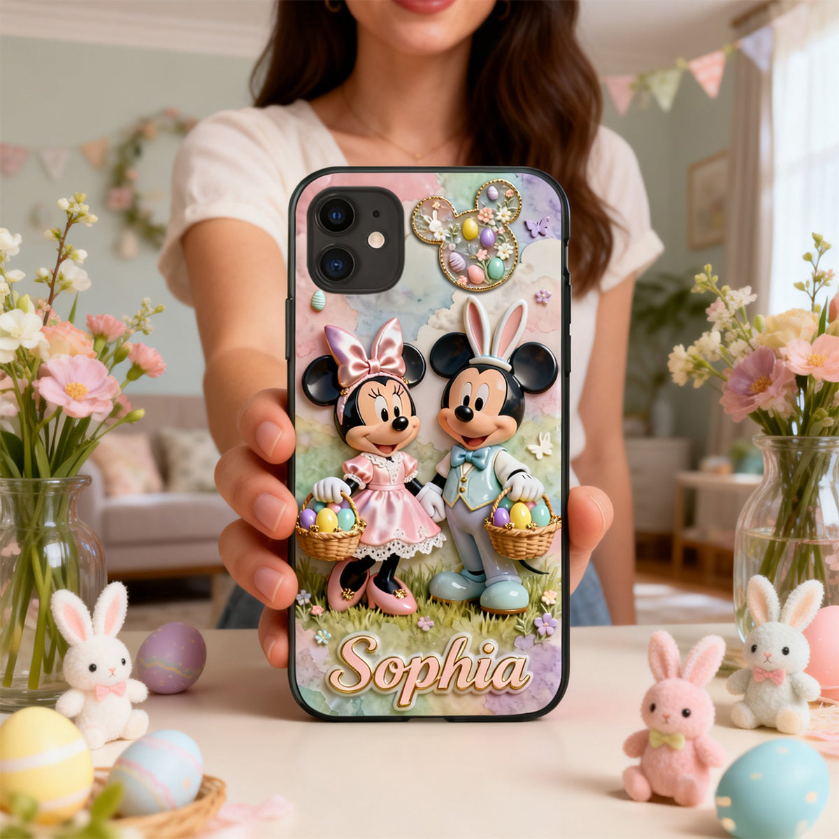 Cute Easter Day Phone Case - Personalized Gifts For Couple 02PGTN120226