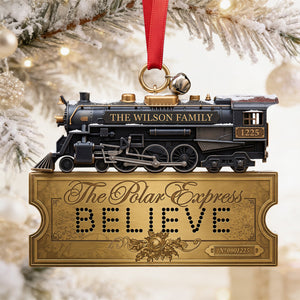 Vintage Steam Train Family Acrylic Ornament - Personalized Gifts For Family 08NADT231026