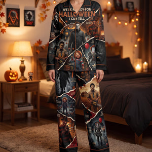 Personalized Halloween Button-Up Pajama Set – Ready for Halloween 02PATA040926