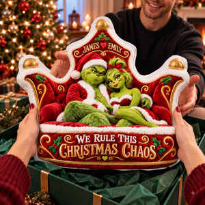 Mischievous Christmas Couple Pillow - Personalized Gifts For Couple 01halu091026