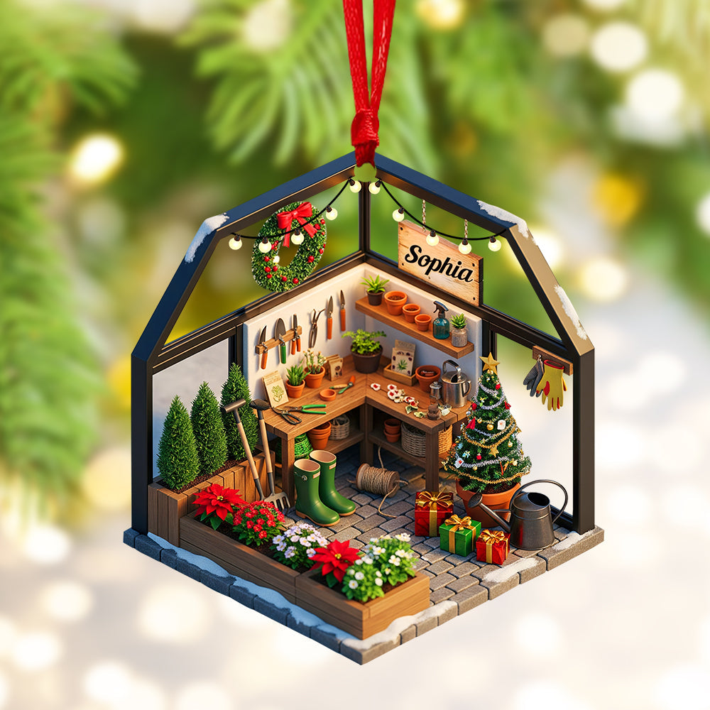 Gardening Miniature Christmas Ornament - Personalized Gifts For Garden Lovers 05pgqn120825 - Ornament - GoDuckee