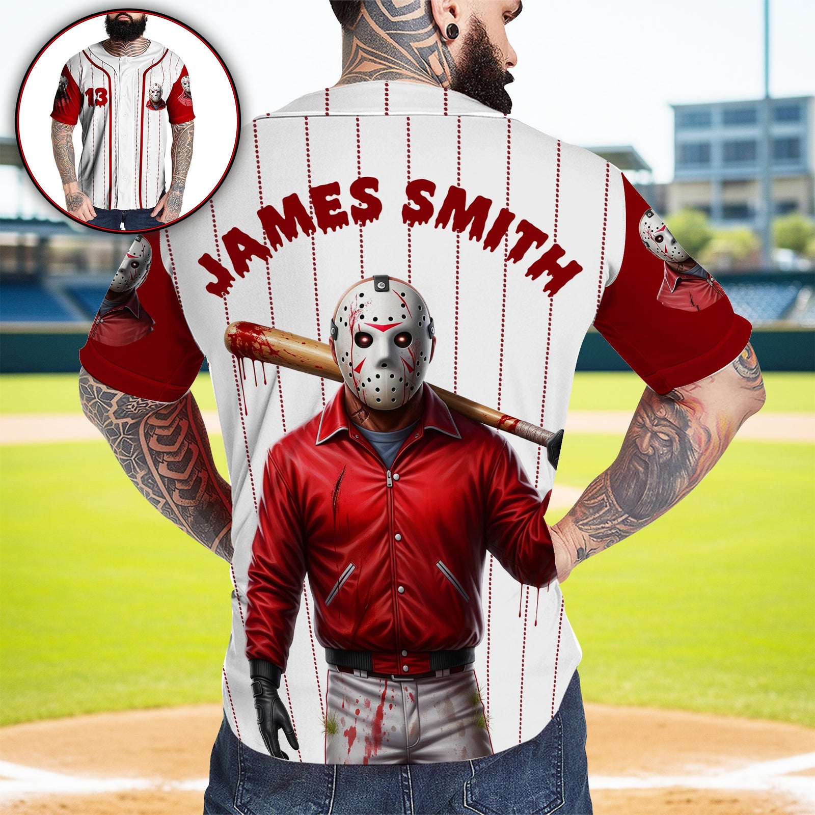 Horror Slashers Baseball Jersey Shirt - Personalized Gifts For Horror Lovers 06PGLU080925
