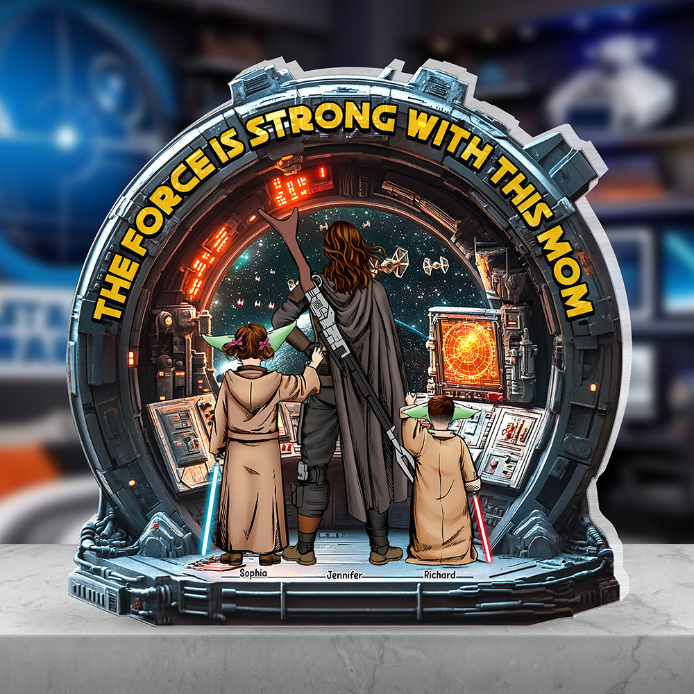 Personalized Gifts For Mom Plaque Mother's Day The Force Is Strong With This Mom-Homacus