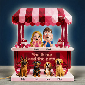 Couple’s Sweet Little Pet Gang Light Box - Personalized Gifts For Couples 02TOQN031225