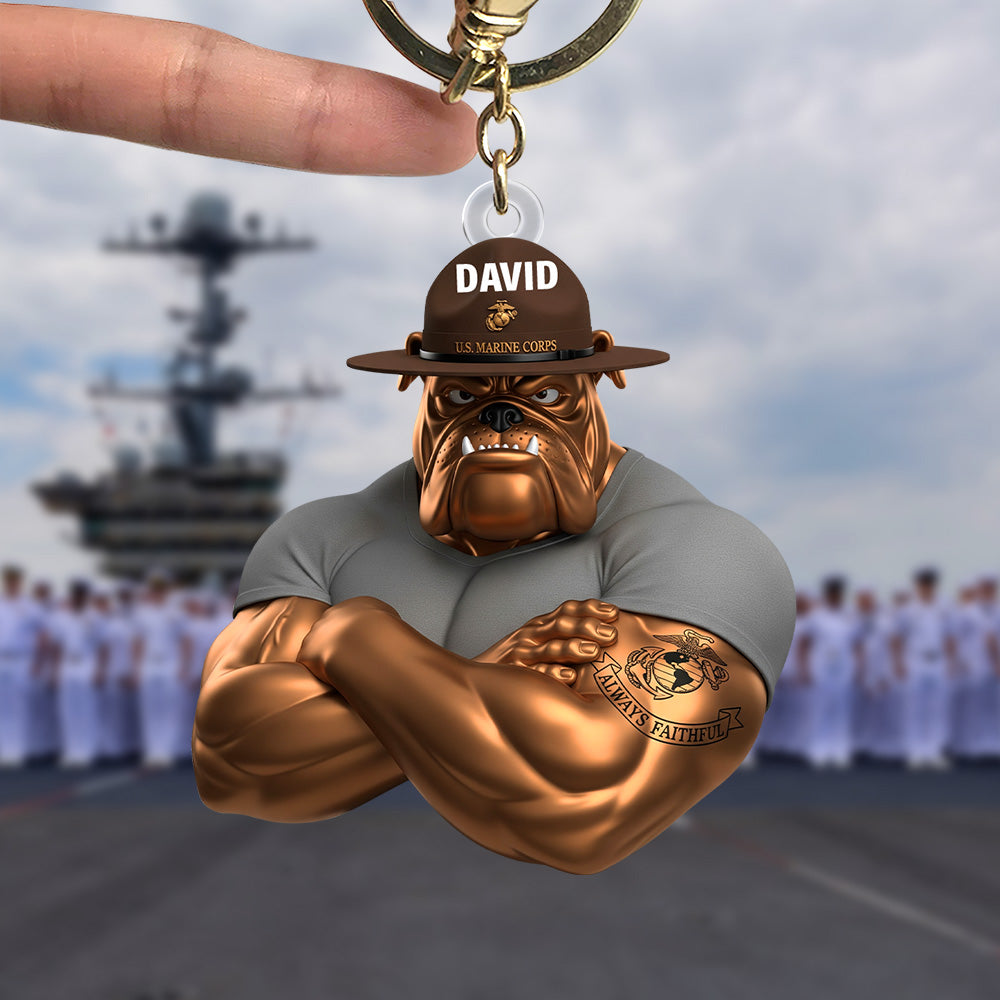 Holiday Heroes Keychain – Personalized Christmas Gifts For Proud Veterans 02natn180625