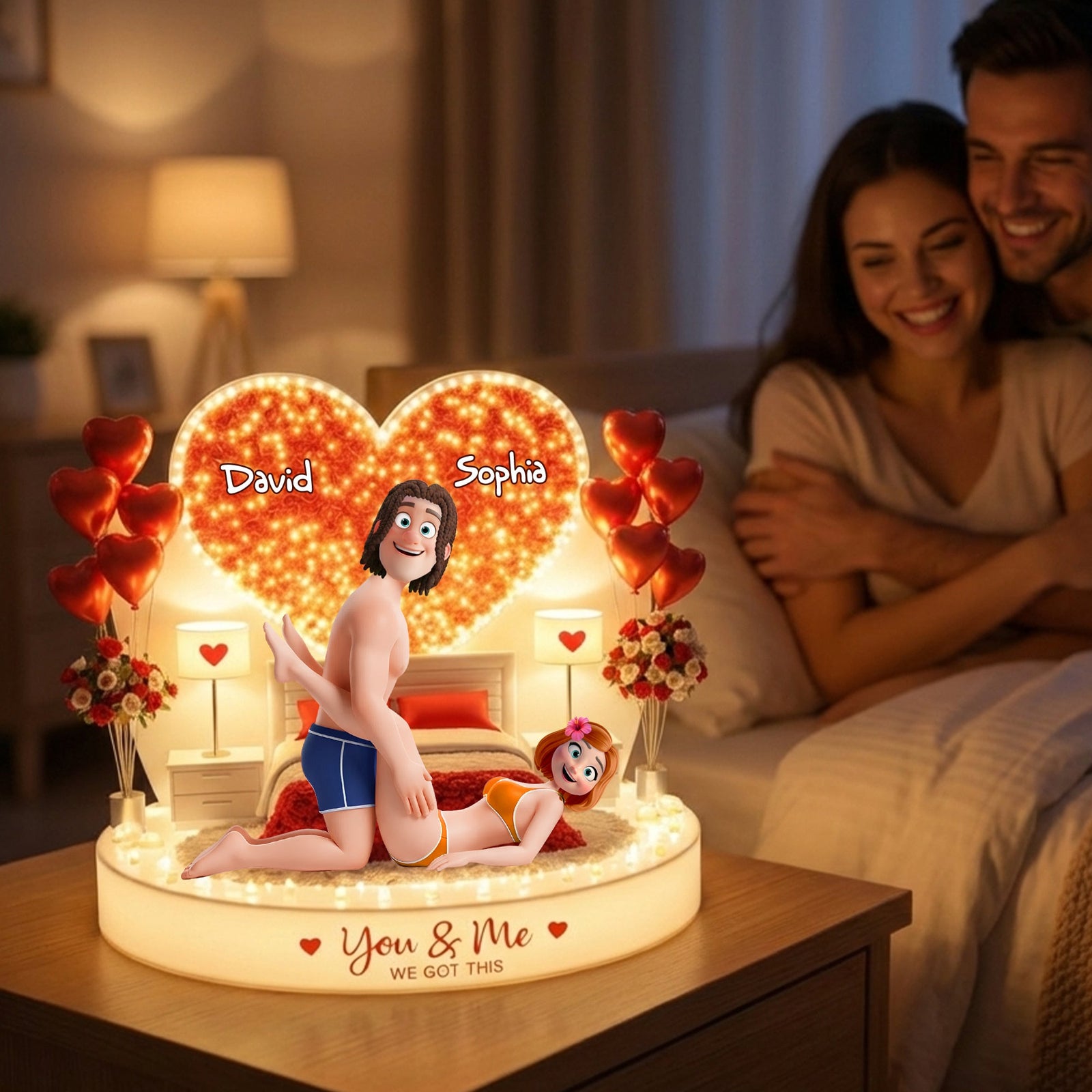 Sassy Couple Acrylic Light Box - Personalized Gift For Couples 02OHLU110226