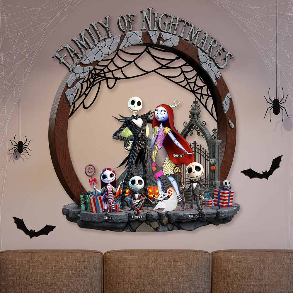 Horror Family Wood Sign - Personalized Halloween Gifts For Family 01ohqn250825