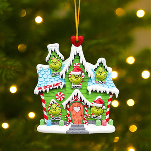 Green Monsters' House Personalized Gifts For Family Christmas Ornament 03totn030925