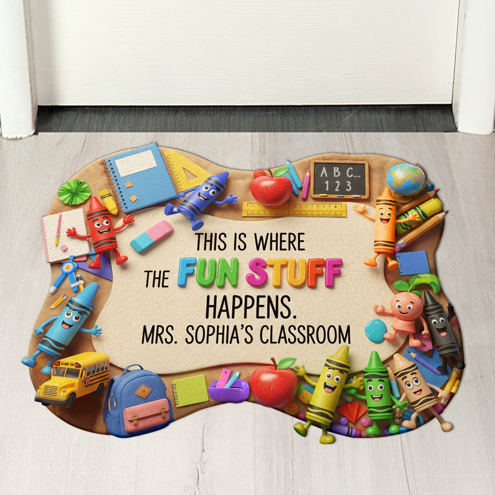 Fun & Colorful Doormat - Personalized Gifts For Teacher 03HUTN060825
