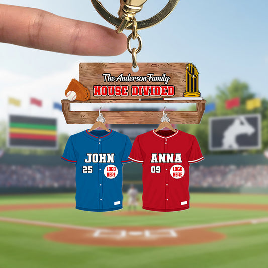 Custom Baseball Team Personalized Gifts For Family Keychain 02hutn090725