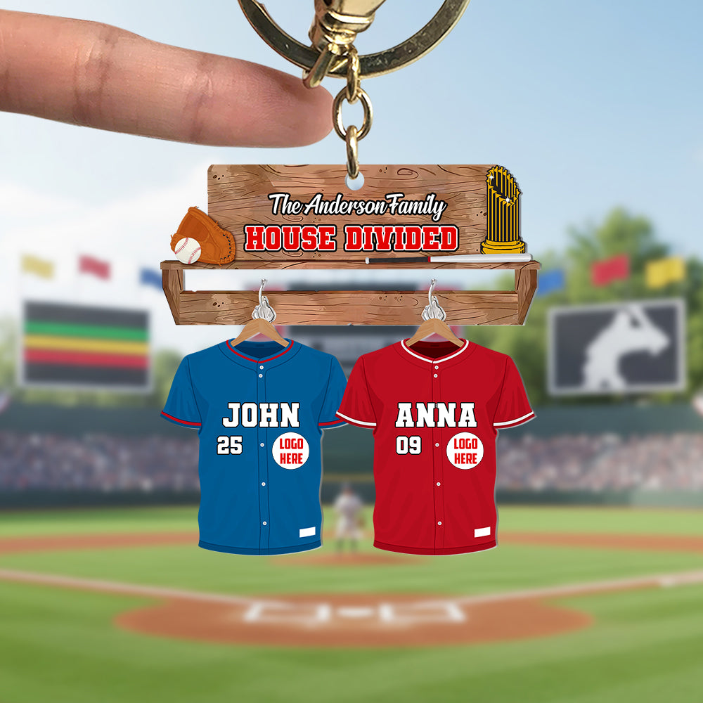 Custom Baseball Team Personalized Gifts For Family Keychain 02hutn090725