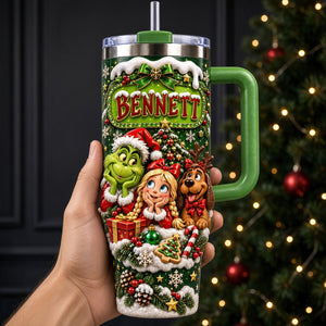 Cute Holiday Mischief Tumbler - Personalized Christmas Gifts 06padt061026