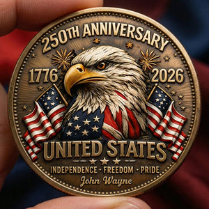 250 Years Of Pride Metal Coin -  Personalized Anniversary Gifts 04PGDT020326