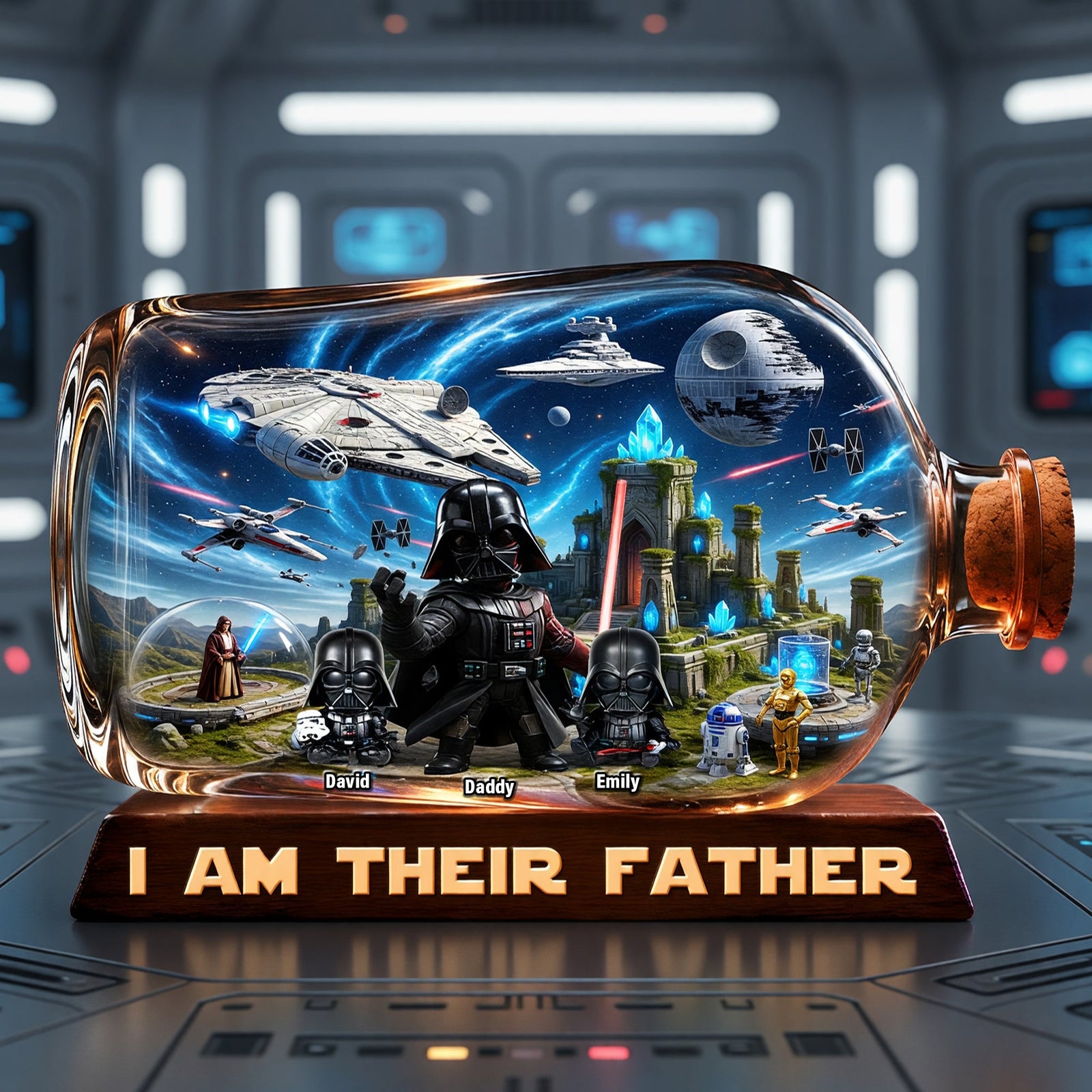 Fearless Cosmic Dad Acrylic Plaque - Personalized Gifts For Dads 03TOQN140526