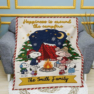 Cozy Campfire Blanket - Personalized Gifts For Family 06toqn221025