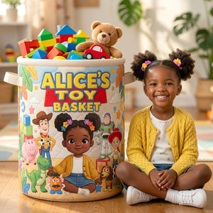 Lovely Characters Quilted Laundry Basket - Custom Photo Gifts 04natn090726