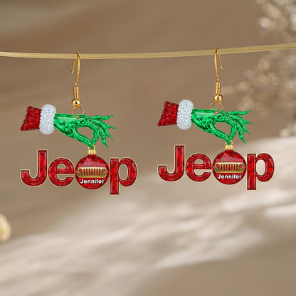 Christmas Adventure Acrylic Earrings - Personalized Gifts For Off-road Lovers  02naqn230725
