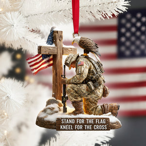 Faithful Warrior Christmas Ornament - Personalized Gift For Veteran 04TGLU151025
