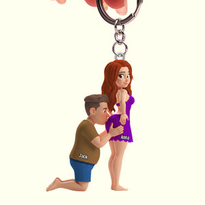 Sweet Kiss Couple Keychain - Personalized Gifts For Couple 04natn290126