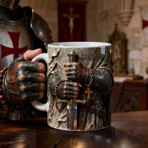 Faithful Templar Knight Coffee Mug, Personalized Gifts For Christians 05qhlu280126