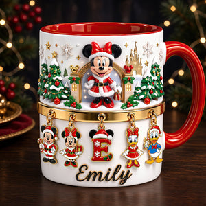 Cute Alphabet Christmas Accent Mug - Personalized Christmas Gifts 05tydt240926