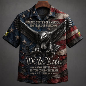 Bold Eagle Veteran Hawaiian Shirt, Personalized Gifts For Veterans 03QHDT160626