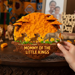 Jungle Predator Mom And Kids Acrylic Plaque - Personalized Gifts For Mother's Day Plaque 03OHTA250226-Homacus