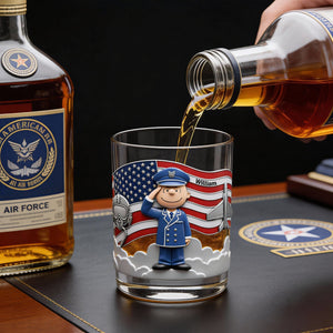 Millitary Forces Veteran Drinking Glass - Personalized Gifts For Veterans 05palu241225