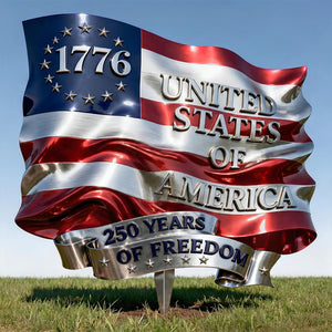 Proud Flag Metal Sign, Personalized Gifts For Patriots 02qhdt260226