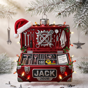 Mechanical Box Ornament - Personalized Gifts For Mechanic Christmas Ornament 09PGLU191026