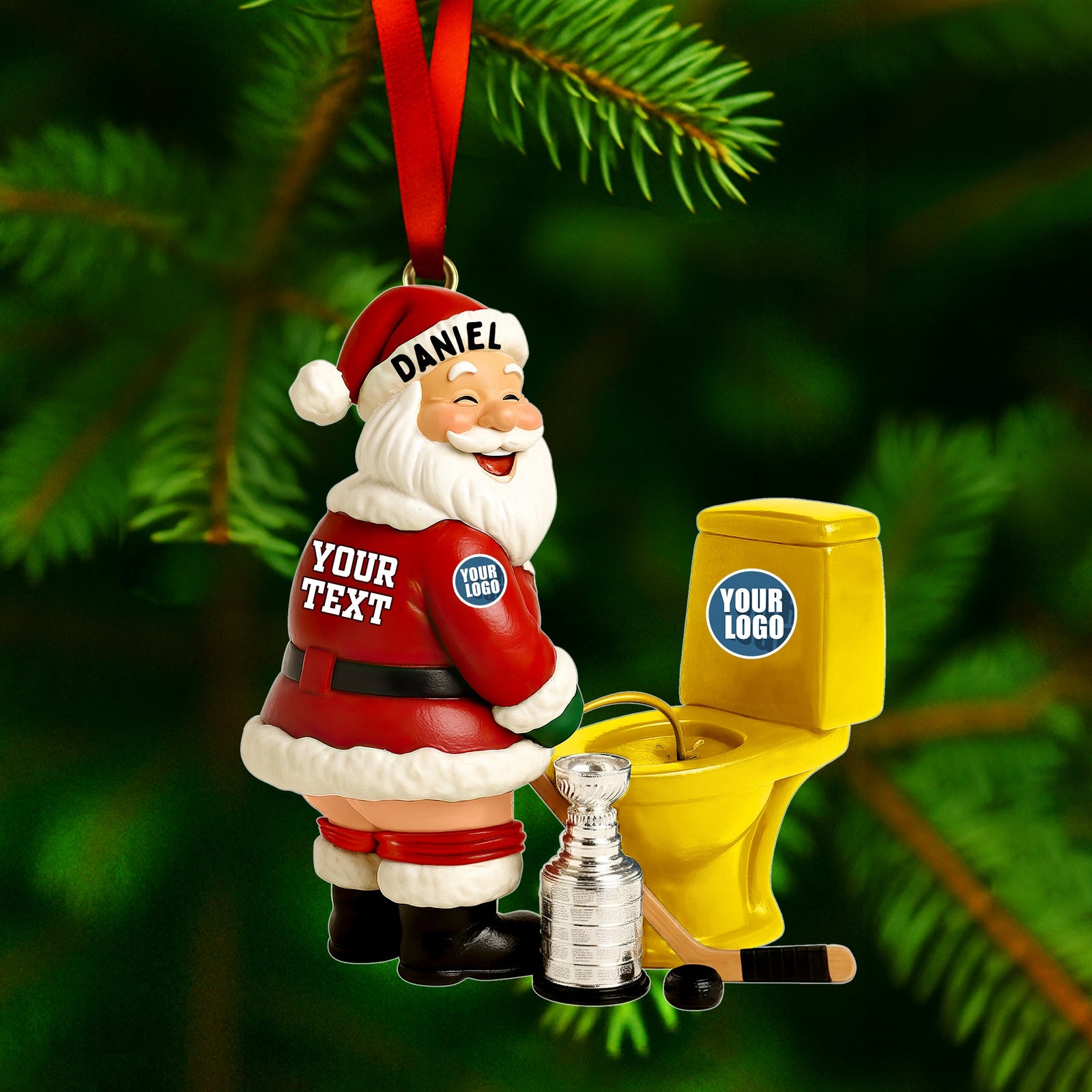 Rivalry Santa Ornament - Personalized Gift For Sport Lovers 02HULU151025