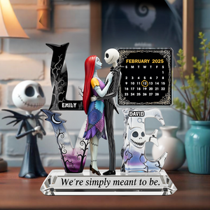 Romantic Skull Couple Acrylic Plaque Personalized Anniversary Gifts 06topu260625