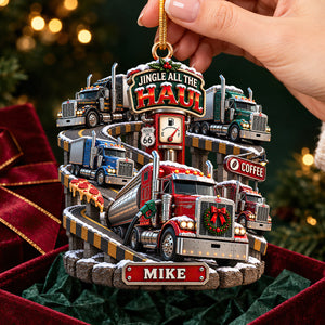 Christmas Trucking Life Acrylic Ornament - Personalized Gifts For Truckers 07hadt290926