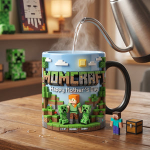 Pixel Mom & Mini Crew Magic Mug -  Personalized Gifts For Mothers 01natn110426