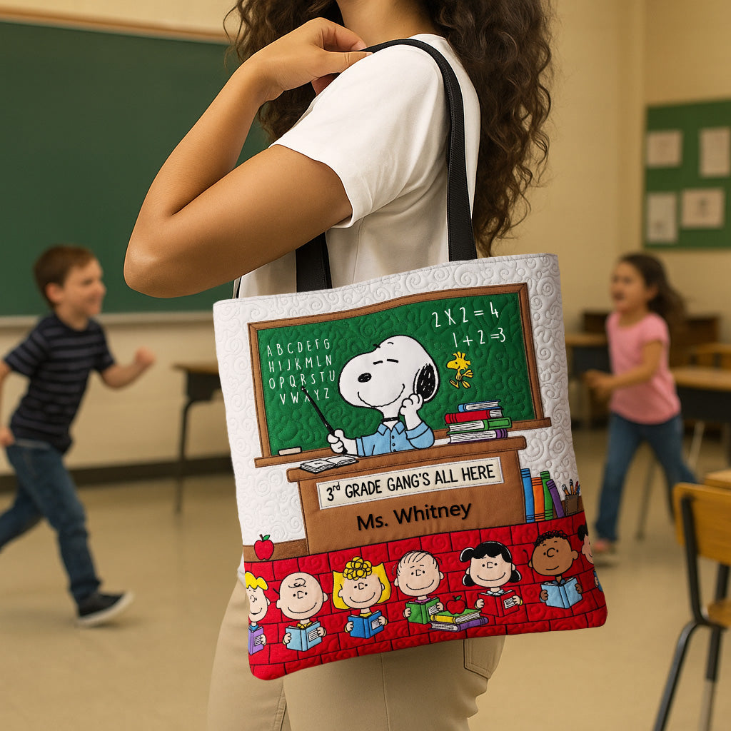 Cute Teacher Tote Bag, Personalized Gifts For Teacher 02qhmg220725