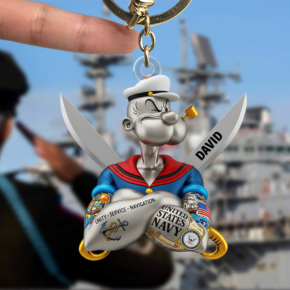 Holiday Heroes Keychain – Personalized Christmas Gifts For Proud Veterans 02natn180625