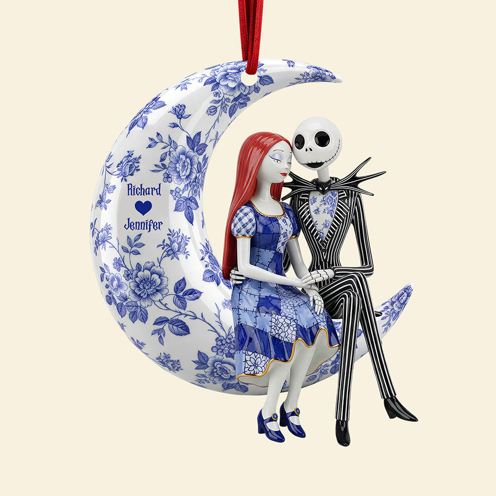 Romantic Moon Couple Ornament – Personalized Christmas Gifts For Couple 03pgqn080925