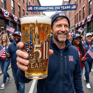 America 250th Anniversary Beer Glass - Personalized Gifts For Patriotic 05palu270526