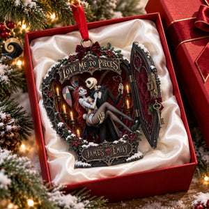 Love Me To Pieces Christmas Ornament - Personalized Gifts For Couple 03halu081026
