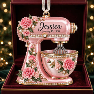 Birth Month Flower Baking Mixer Ornament - Personalized Christmas Gifts For Baking Lovers 02qhdt120926