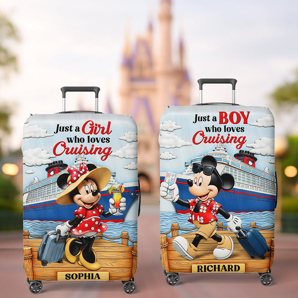 Cruising Couple Luggage Cover - Personalized Gifts For Couple 01NAQN200625