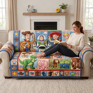 Fun Friends Quilted Sofa Cover Personalized Gifts For Friends 02HUTN230626