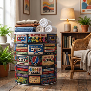 Groovy Vibes Laundry Basket - Personalized Gifts 02huqn100726
