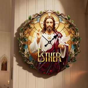 Christian Acrylic Hanging Wall Clock - Personalized Gifts For Christian Lovers 02pata251225