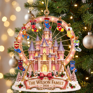 Christmas Castle Family Ornament - Personalized Gift For Family 03naqn200826