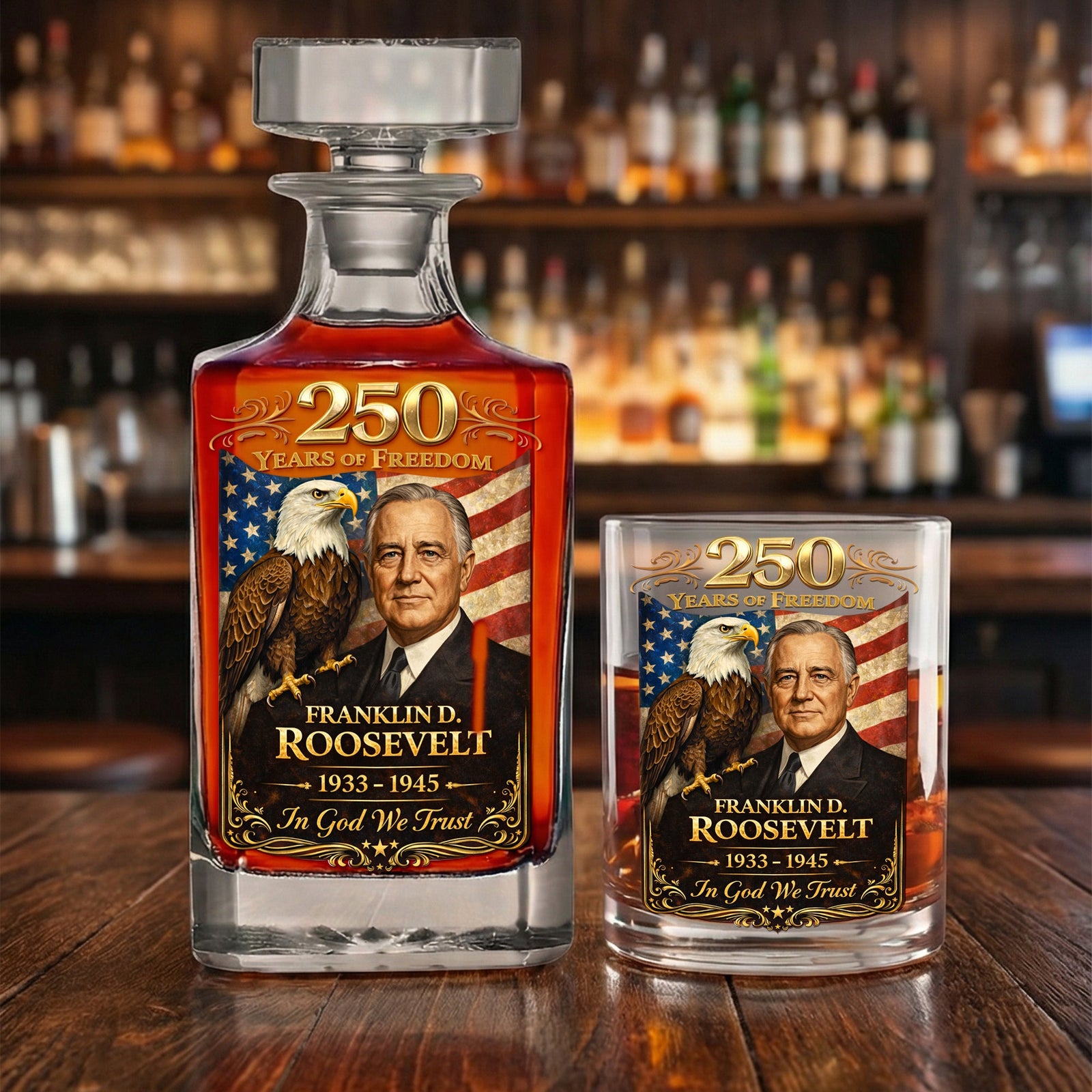 250th Anniversary Decanter Set - Personalized Gifts For Drinking Lovers 04huqn240226