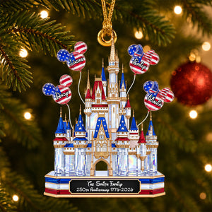 Enchanted Castle Acrylic Ornament - Personalized 250th Anniversary Gift For Family 05OHDH240826