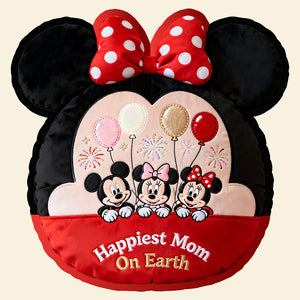 Happiest Mom On Earth Personalized Gifts For Mom Shaped Pillow 01nadt020226